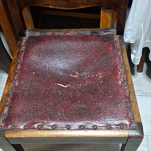 Antique wooden chair red - wooden,