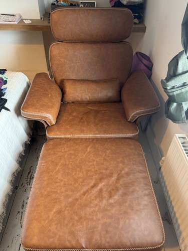 Conley leather armchair - leather,
