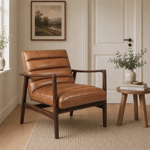 Tan brown genuine - genuine, hide