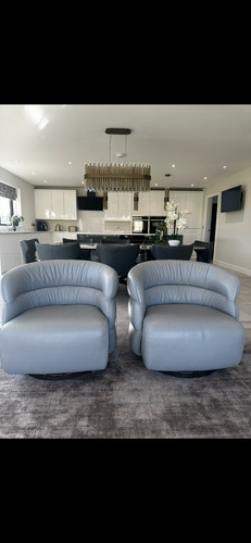 Pair natuzzi swivle chairs - swivle,