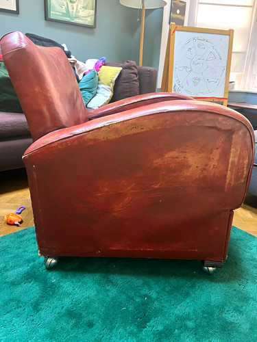 Art deco leather seater - deco,