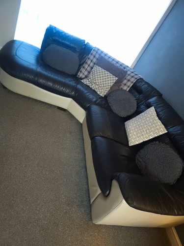 Dfs black white - dfs, leather