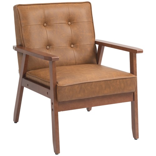 Homcom accent chair - homcom, leather