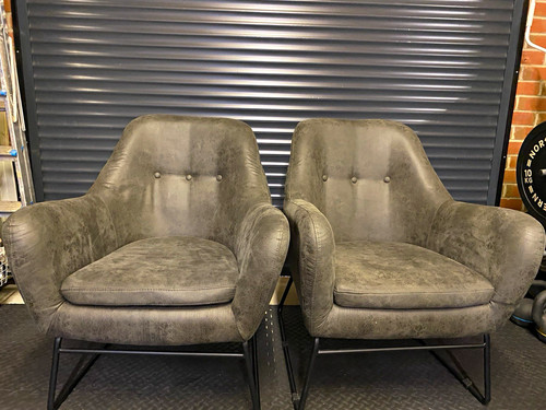 Set grey upholstered - set, 2