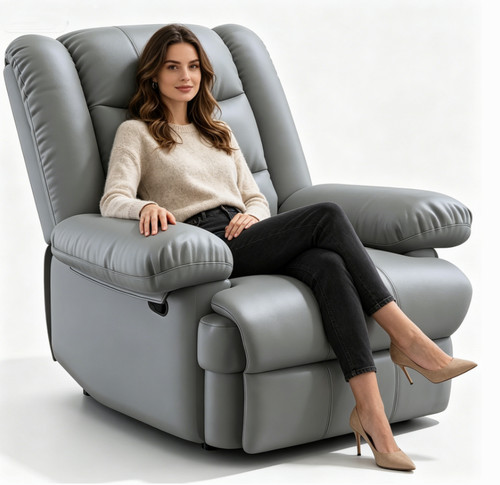 Leather recliner chair - pu,