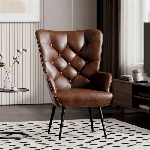 Luxurious leather wingback - leather,