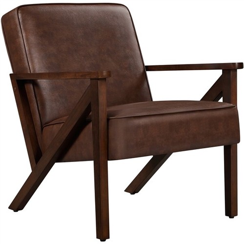 Modern faux leather armchair - modern,