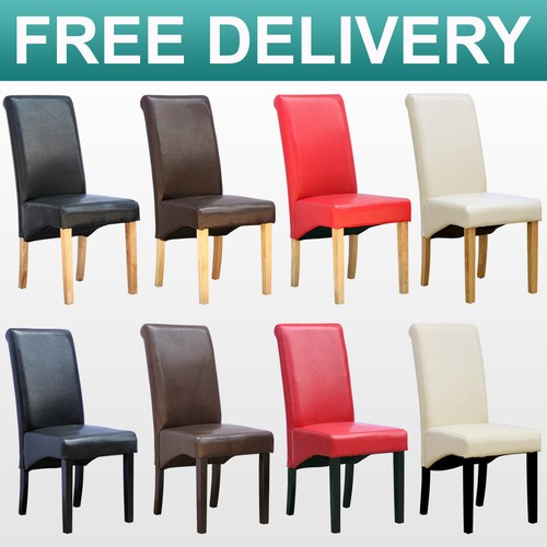 Dining chairs set faux - of, 2