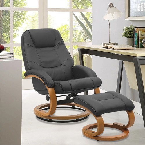 Faux leather recliner chair - leather,