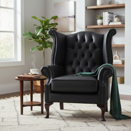 Armchair black italian - armchair,